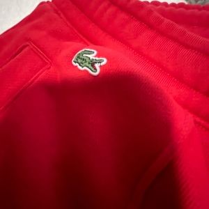 Lacoste red sweatpants size L